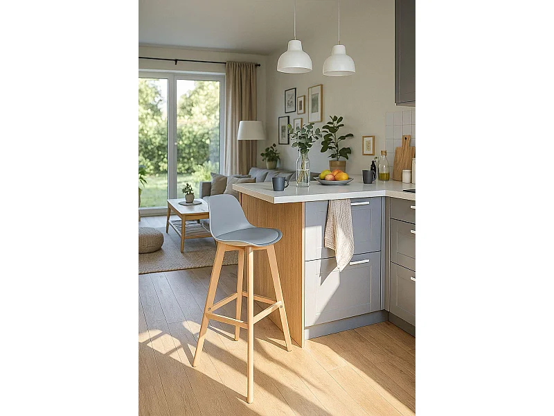 Taburetes Cocina - Taburete Elytra - Gris claro