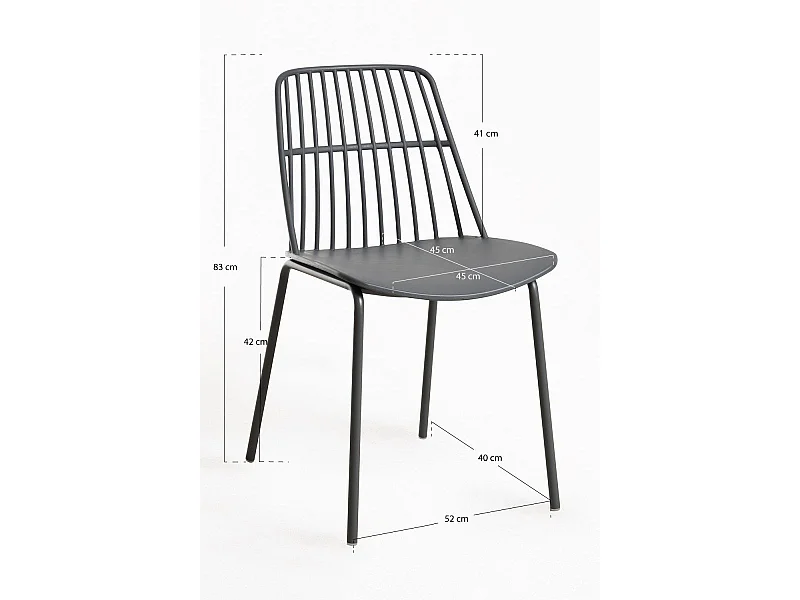 Sillas Jardín - Silla Rifer - Gris oscuro