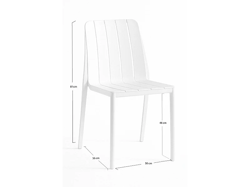 Sillas Jardín - Silla Zavi - Blanco