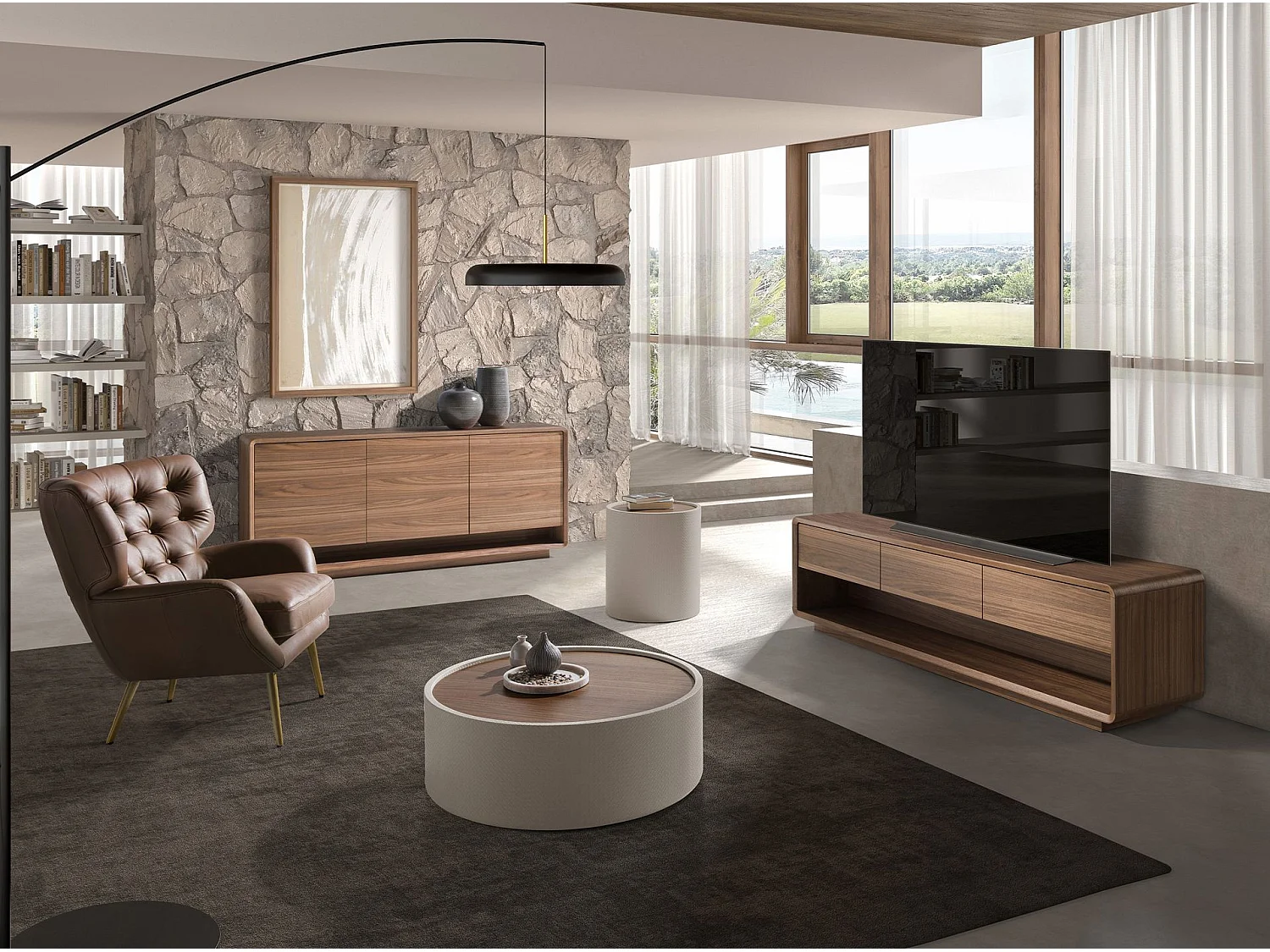 TV-Möbel aus Nussbaum 3289 ANGEL CERDA