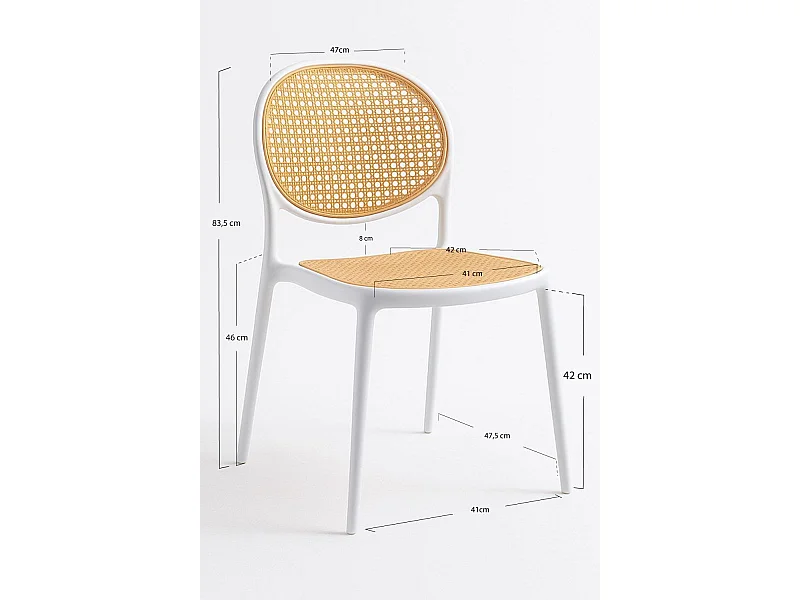 Sillas Jardín - Silla Luni - Blanco