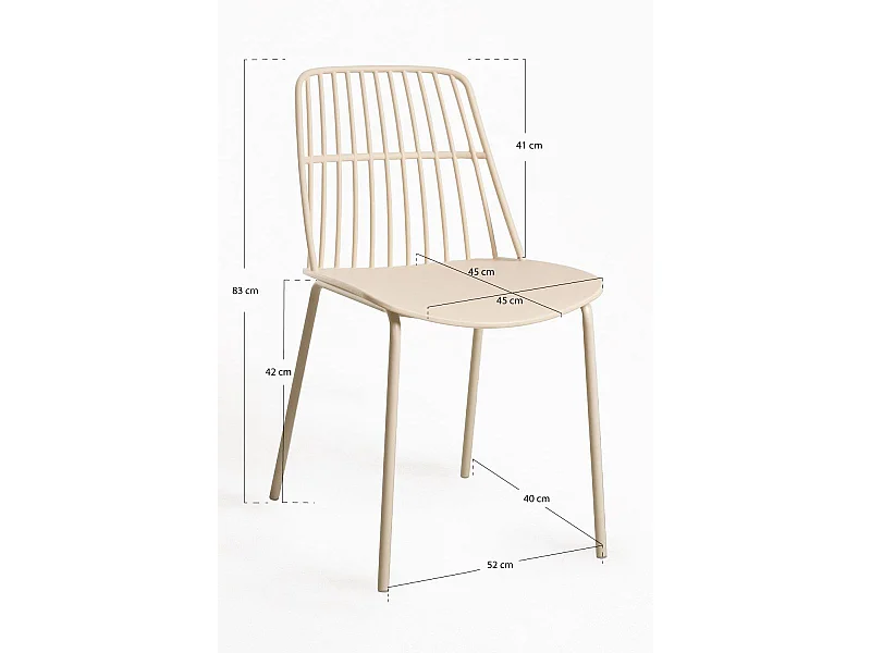 Sillas Jardín - Silla Rifer - Beige
