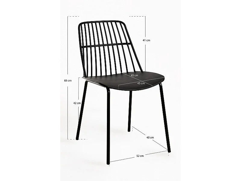 Sillas Jardín - Silla Rifer - Negro