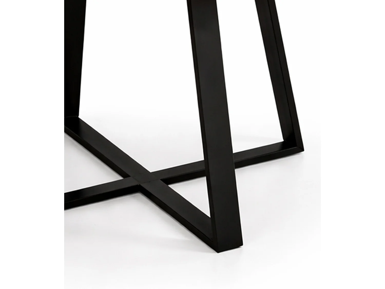 Mesa de comedor redonda extensible de 76x120-160x120 cm en beige y patas negras Anubis