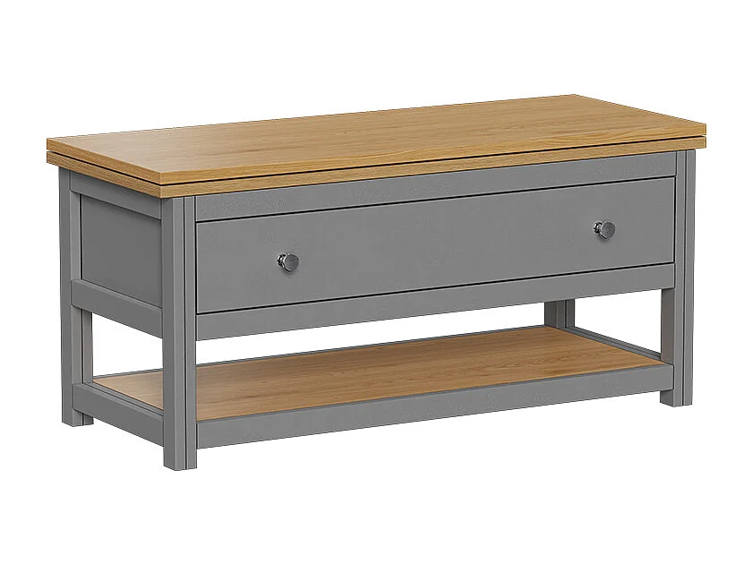 Tavolino salotto antracite/quercia 100x40x44.5 vikla