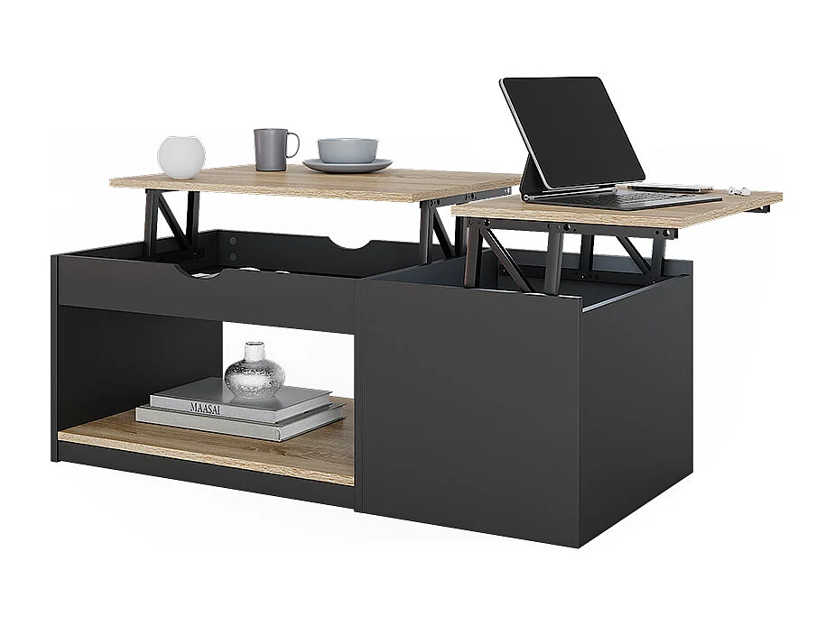 Couchtisch schwarz 55x110x54 avela