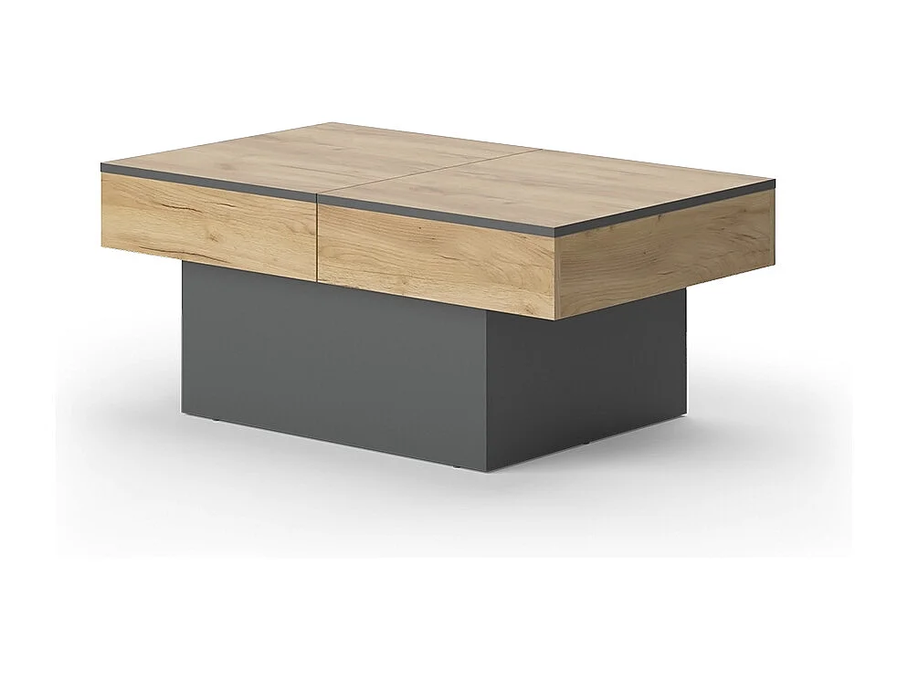 Couchtisch anthrazit/goldkraft eiche 95x58x40 boto