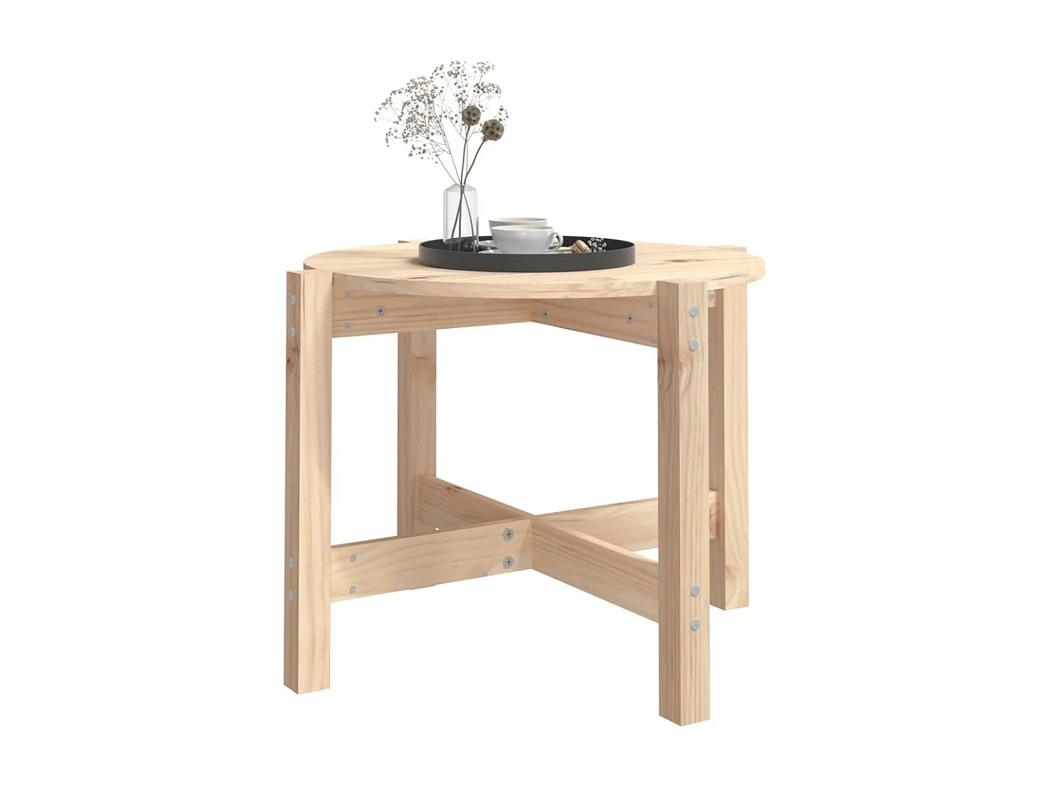 Salontafel Ø 62,5x45 cm massief grenenhout NL716342