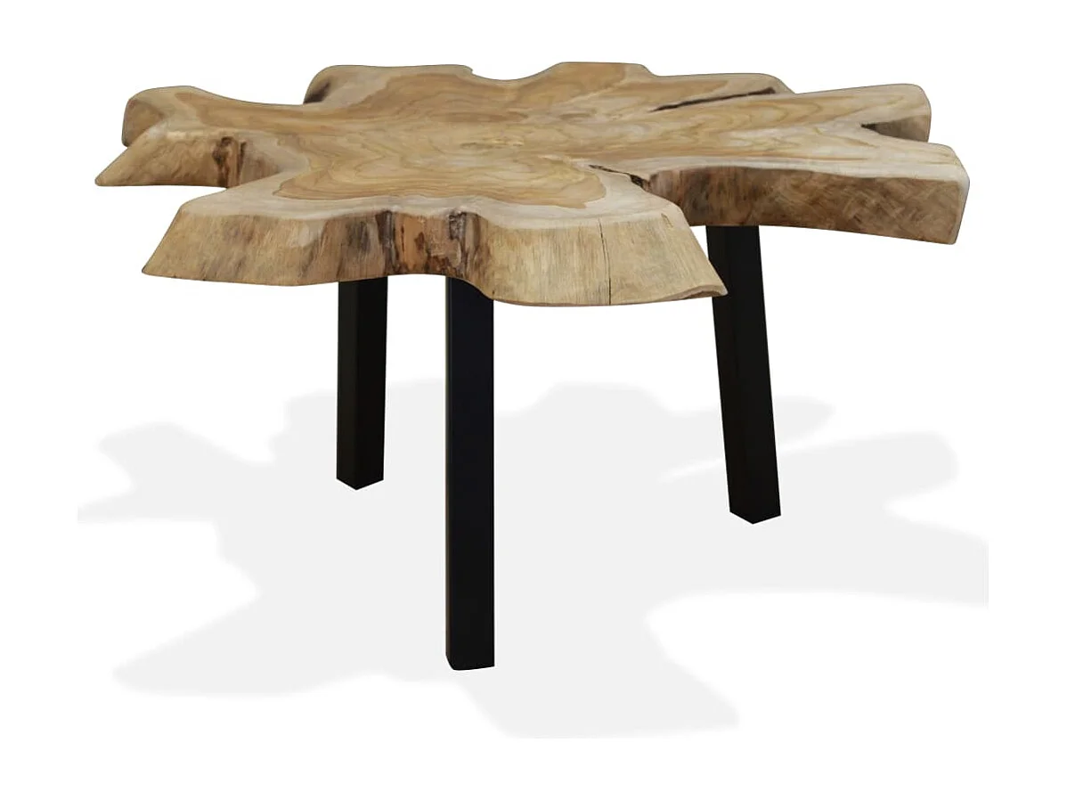 Table basse Teck authentique 80 x 70 x 38 cm JOQ27542