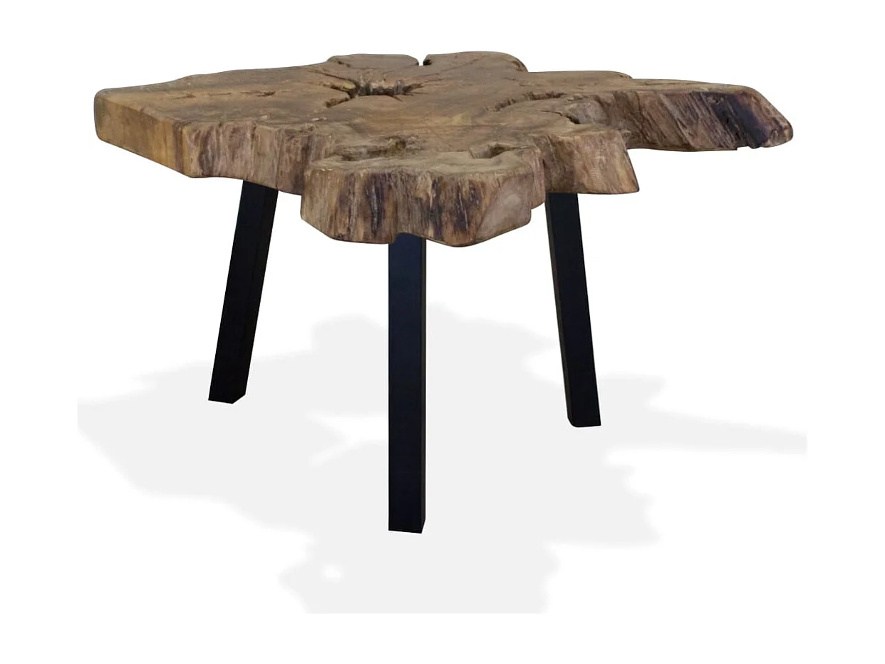 Table basse Teck authentique 80 x 70 x 38 cm JOQ27542