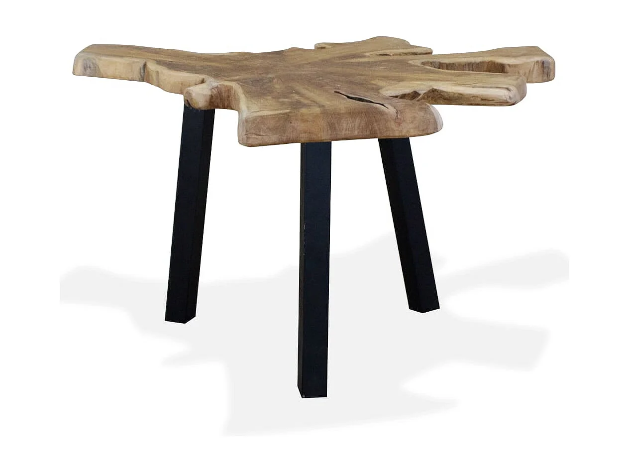 Table basse Teck authentique 80 x 70 x 38 cm JOQ27542