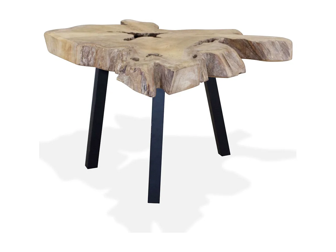 Table basse Teck authentique 80 x 70 x 38 cm JOQ27542