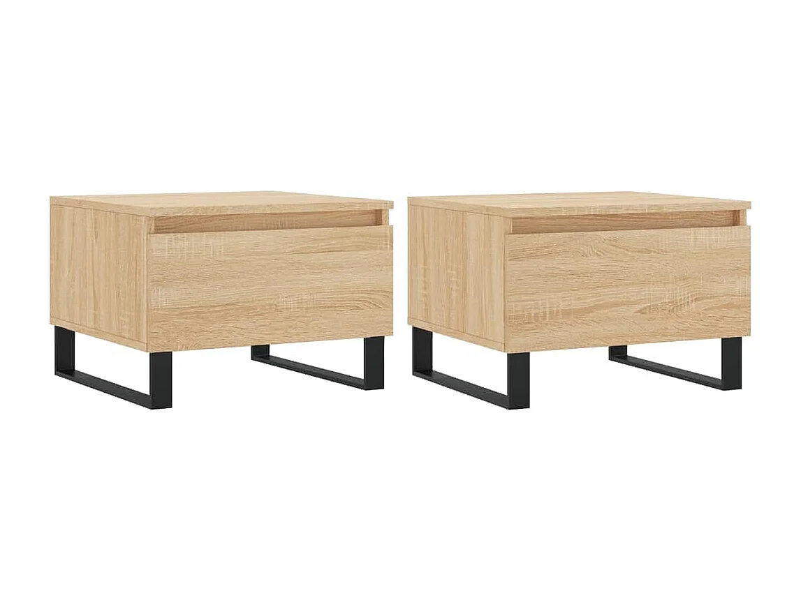 Mesas de centro 2 pcs 50x46x35cm deriv. madeira carvalho sonoma PT844518