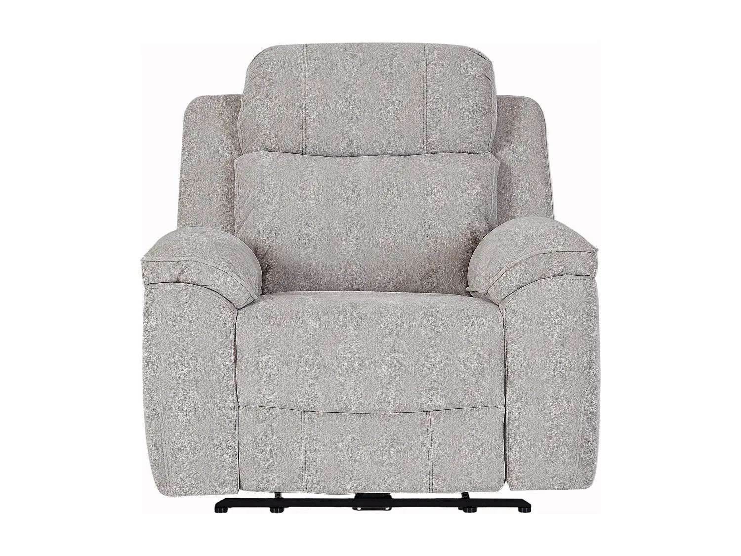 Fauteuil relax électrique en tissu chenille gris clair TIJUBI
