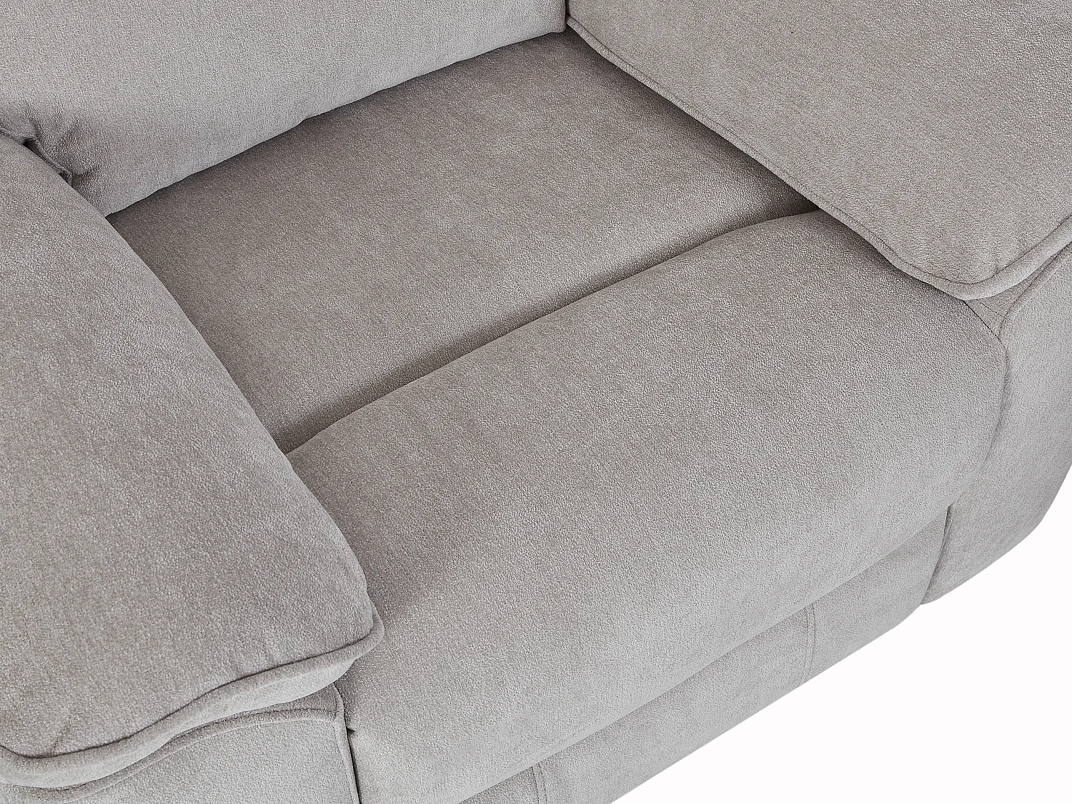 Fauteuil relax électrique en tissu chenille gris clair TIJUBI