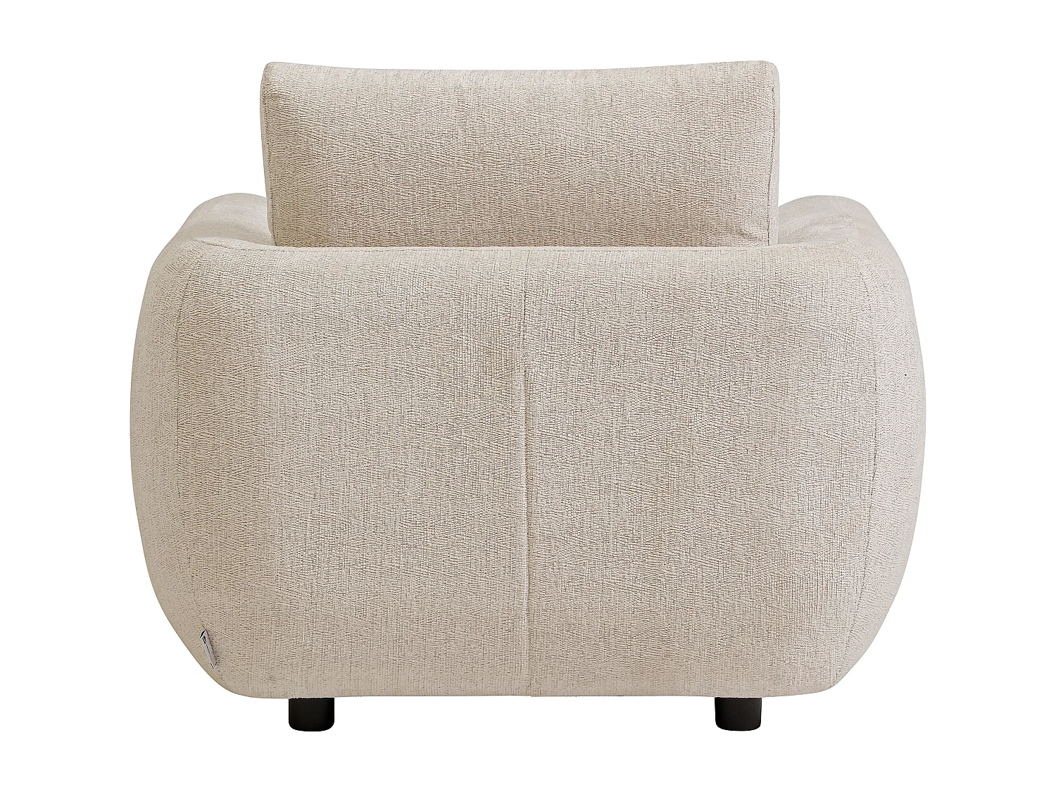 Fauteuil en tissu chiné crème VENUCA