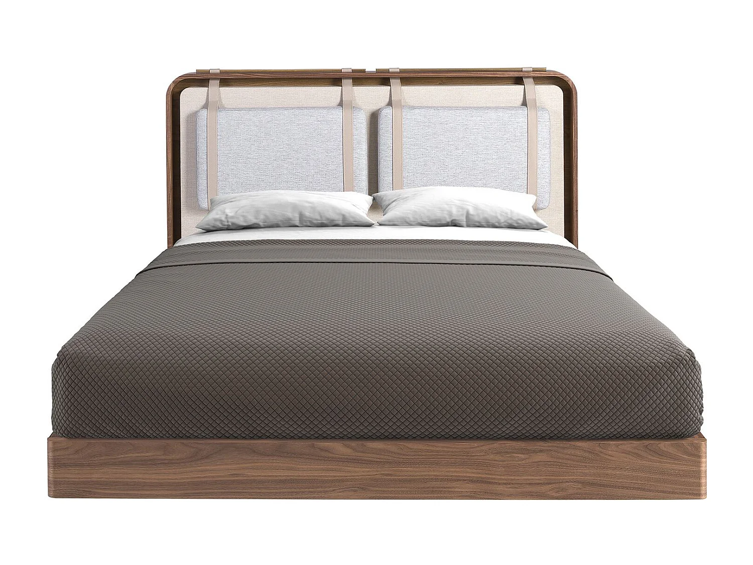 Letto in tessuto color beige e grigio 7224 ANGEL CERDA