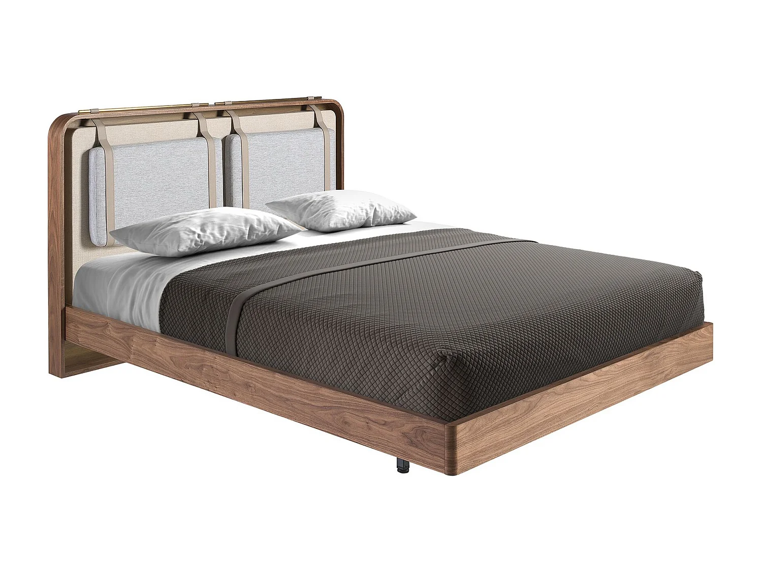 Letto in tessuto color beige e grigio 7224 ANGEL CERDA