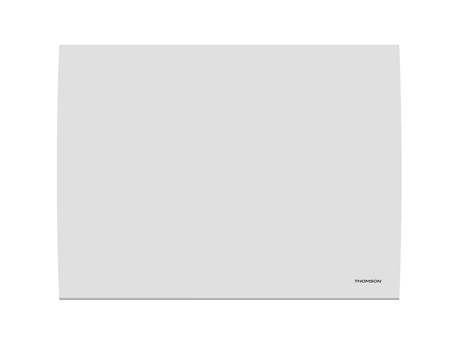 Radiateur électrique fixe à inertie sèche céramique avec thermostat interchangeable 1000W THOMSON CLEO horizontal blanc