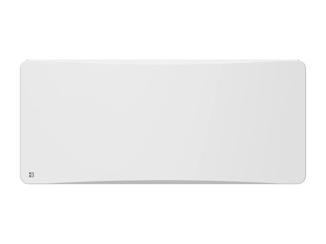 Radiateur électrique fixe à inertie sèche fonte + film avec thermostat interchangeable 2000W Bestherm ALMEA horizontal blanc