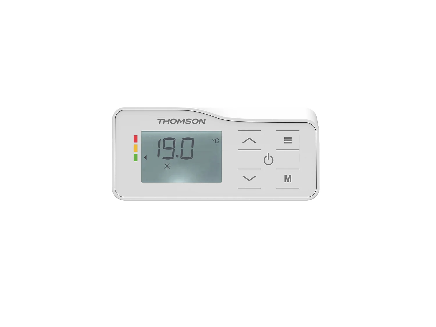Radiateur électrique fixe à inertie sèche céramique avec thermostat interchangeable 2000W THOMSON CLEO horizontal blanc