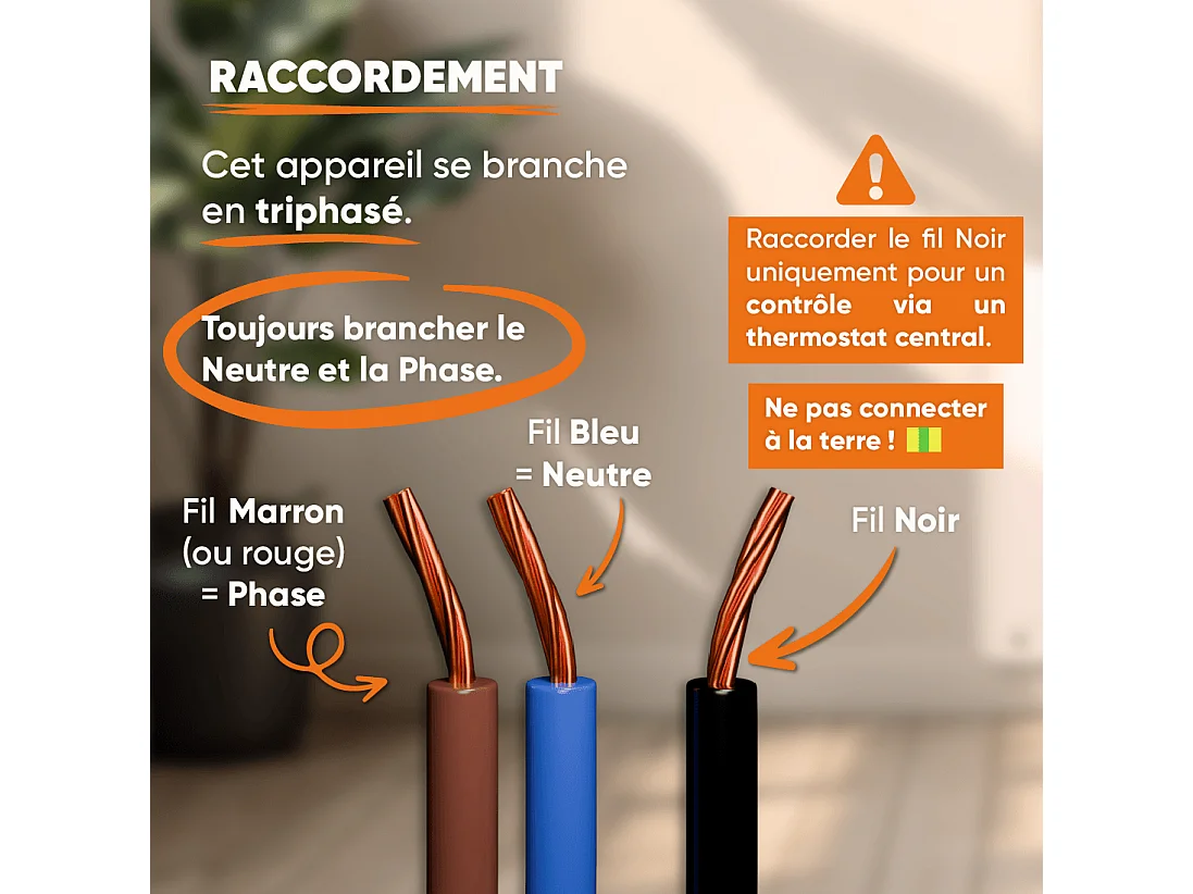 Radiateur électrique fixe à inertie sèche céramique 500W Bestherm ARIA horizontal noir