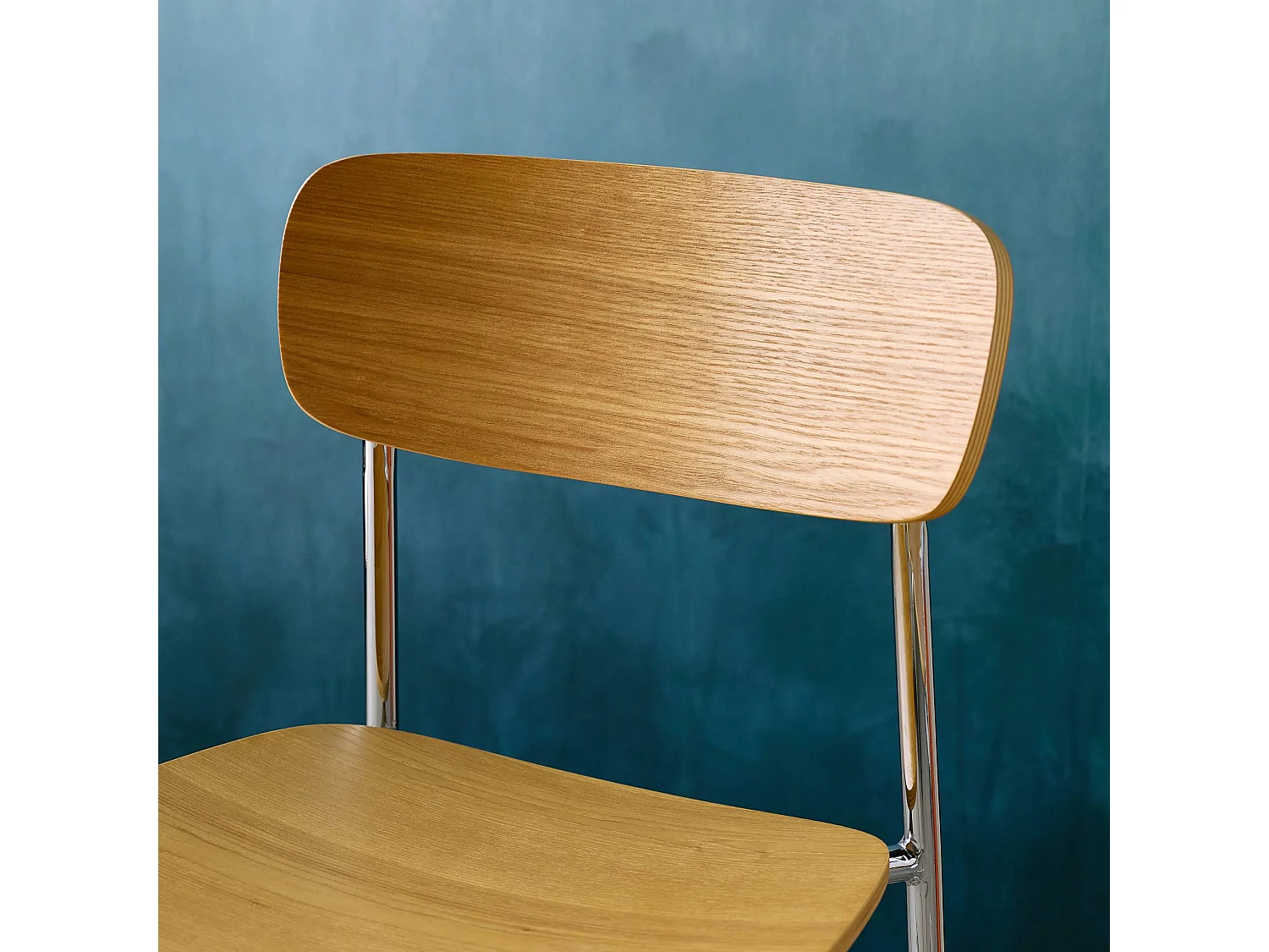 Set di 2 sgabelli da bar vintage metallo e compensato, grigio perlato