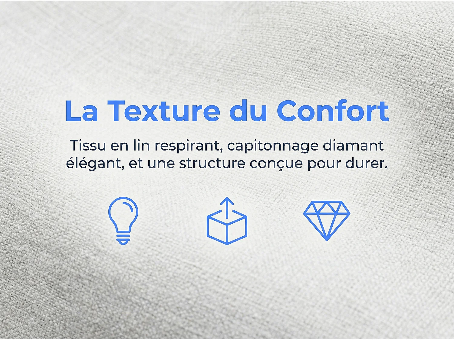 Lit 140x200 cm capitonné -avec LED, cadre de lit rembourré tissu, tête de lit haute, sommier à lattes, design moderne-gris