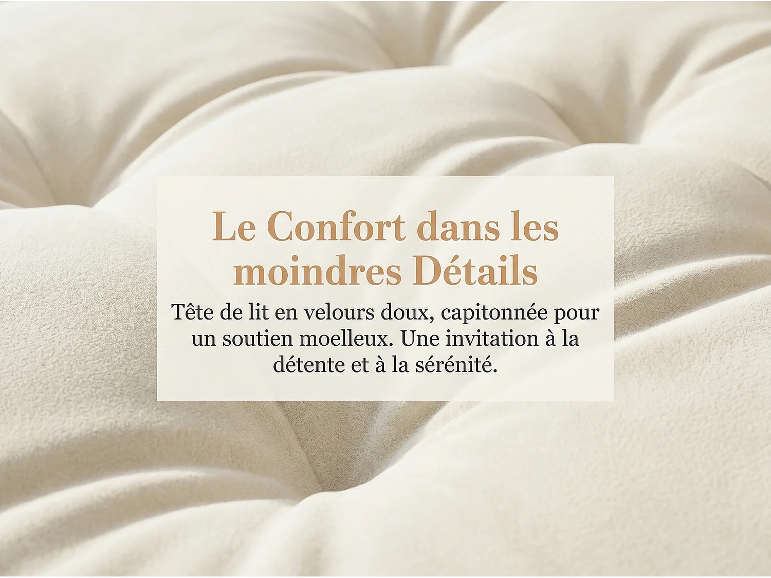 Lit coffre 140x200 cm - Lit rembourré velours Beige -avec LED - Sommier à lattes en bois