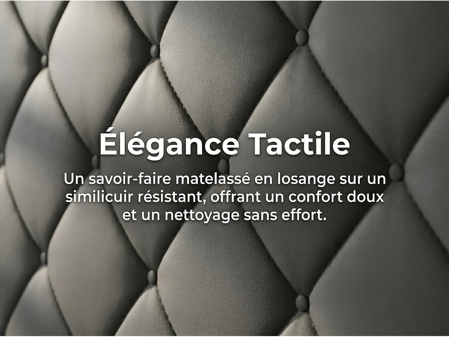 Lit 140x200 cm avec LED- tête de lit avec étagère- lit capitonné PU Gris- sommier à lattes inclus
