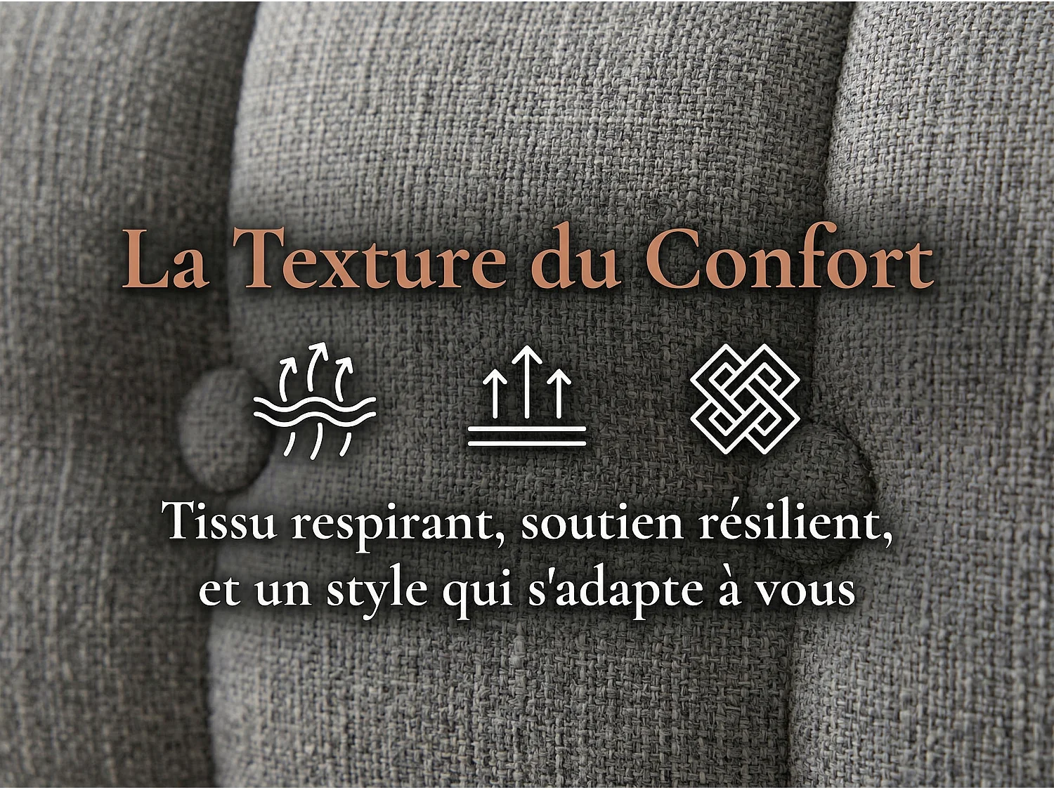 Lit adulte 160x200cm en lin avec dossier moelleux, Lit plat avec sommier à lattes, gris