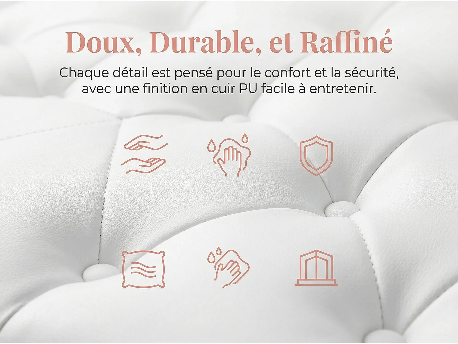 Lit enfant 90x200 cm - éclairage LED RGB - blanc style princesse - avec rangement
