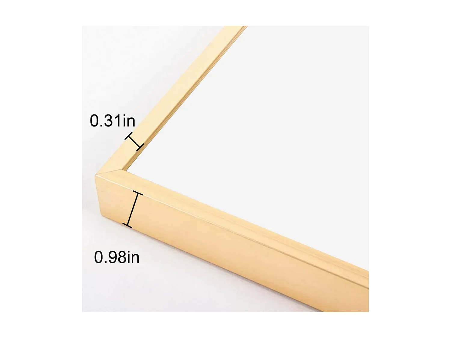 Miroir sur pied arche doré 150 x 40 cm, grand miroir plein pied, miroir mural ou à poser, cadre en alliage d’aluminium, verre antidéflagrant