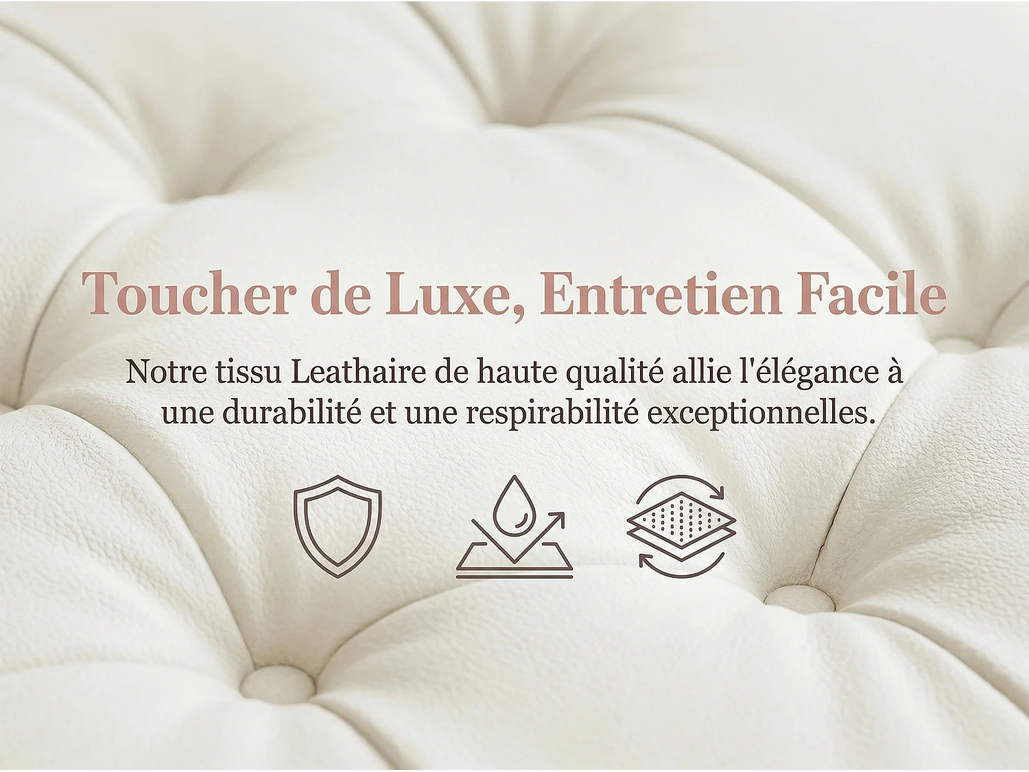 Canapé-lit 90x200 cm avec LED, USB et sommier à lattes – Tissu beige