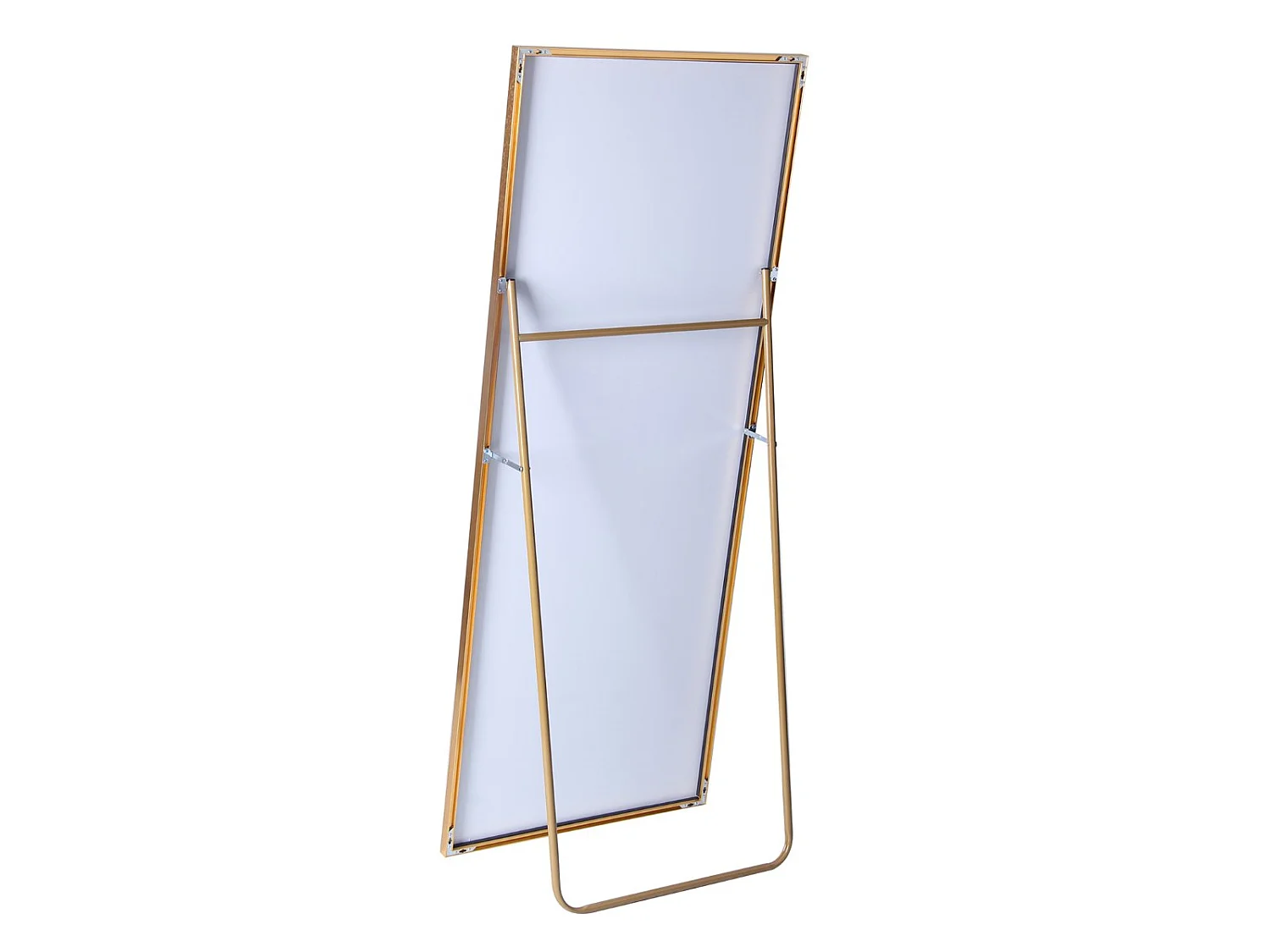 Miroir sur Pied 180x80 cm avec Cadre Aluminium Doré, Grand Miroir Plein Pied Design pour Chambre Dressing