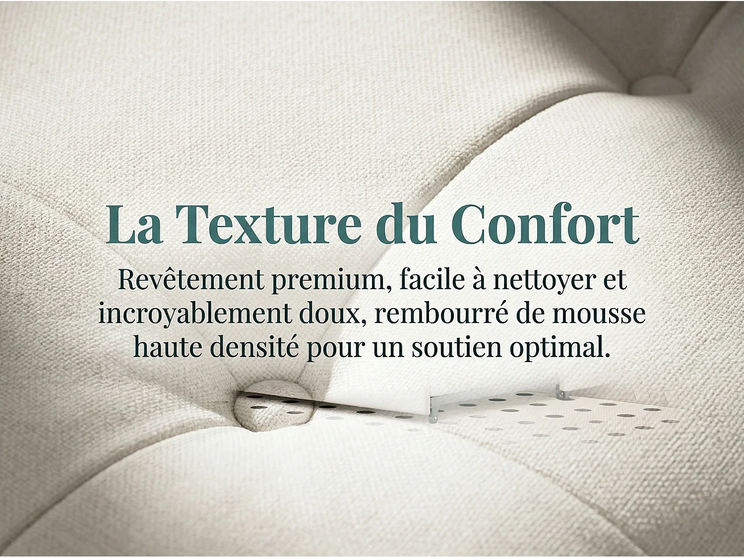 Canapé d’angle convertible avec lit gigogne et coffre, canapé lit 3 places, tissu beige, gain de place