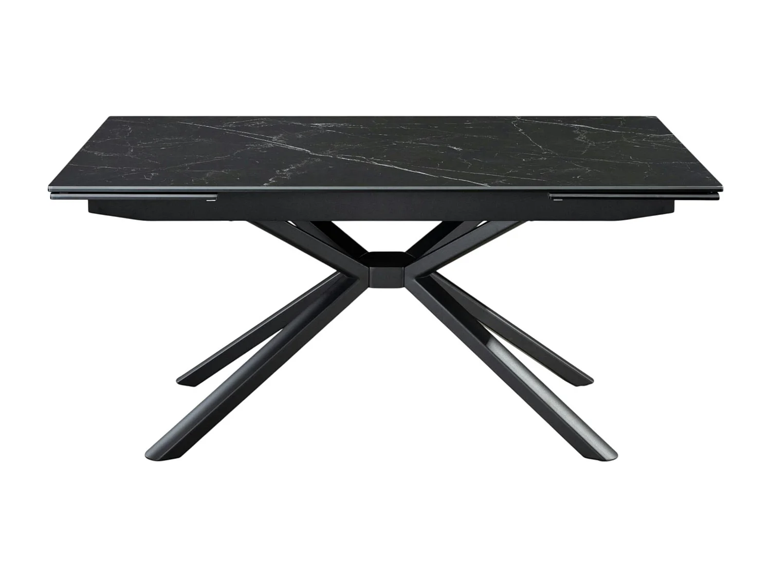 Table extensible en céramique marbrée noire 160-240 cm ORIS