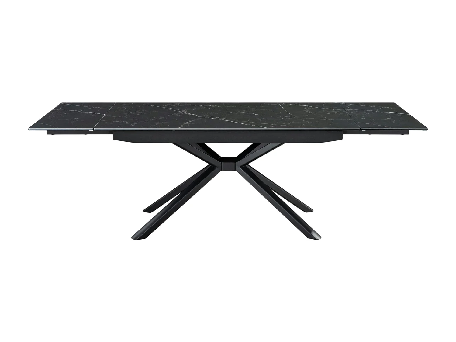 Table extensible en céramique marbrée noire 160-240 cm ORIS