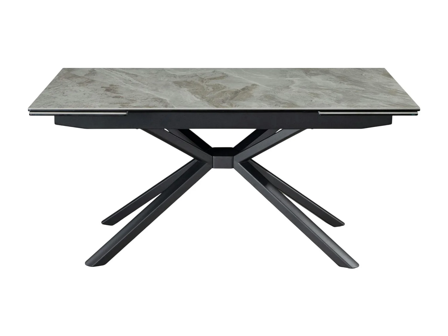 Table extensible en céramique marbrée grise 160-240 cm ORIS
