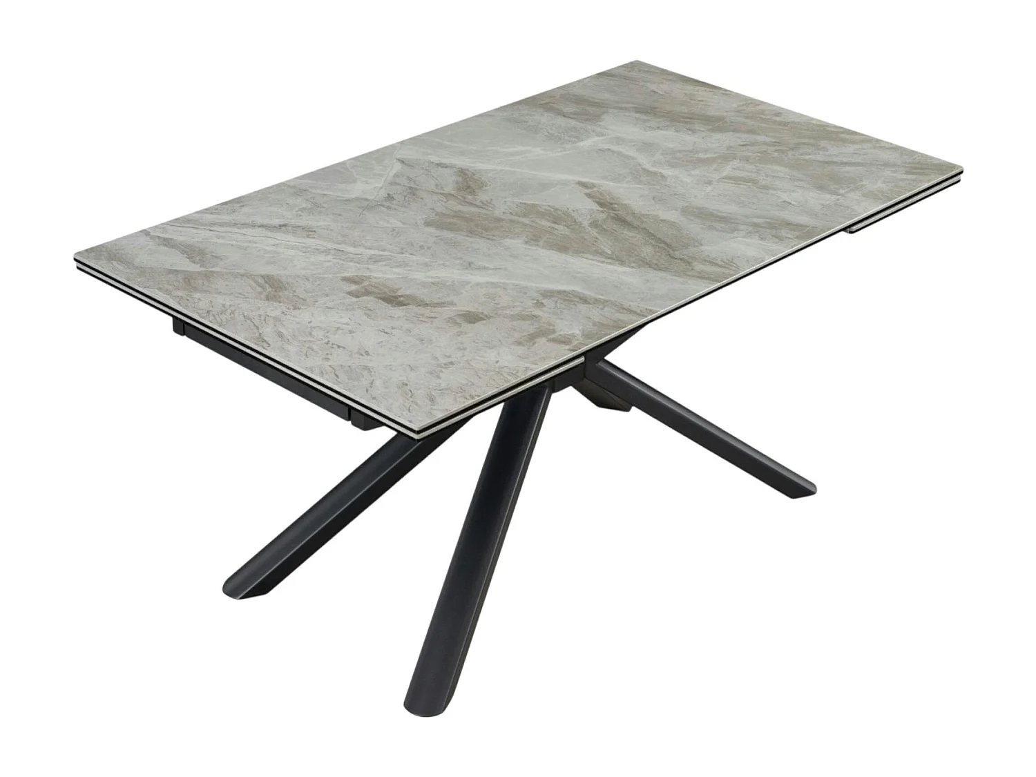 Table extensible en céramique marbrée grise 160-240 cm ORIS