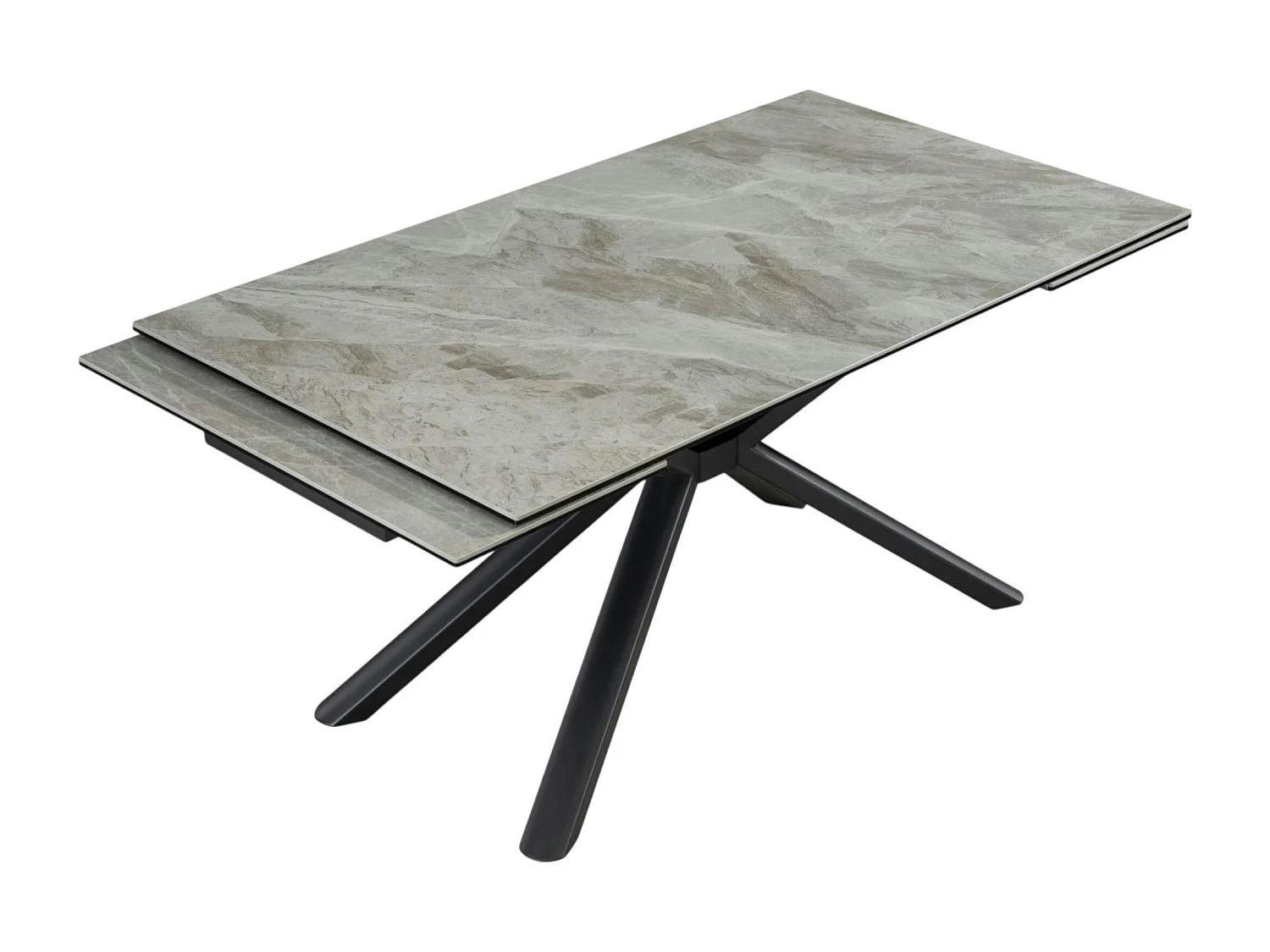 Table extensible en céramique marbrée grise 160-240 cm ORIS