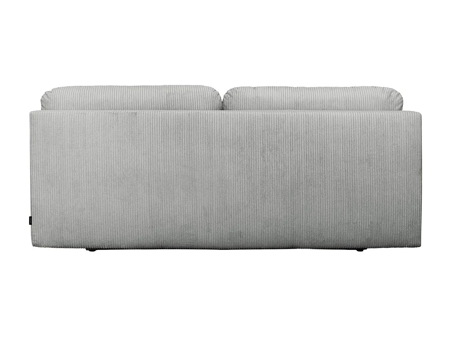 Banquette convertible 3 places velours côtelé avec coffre de rangement gris clair - Selma