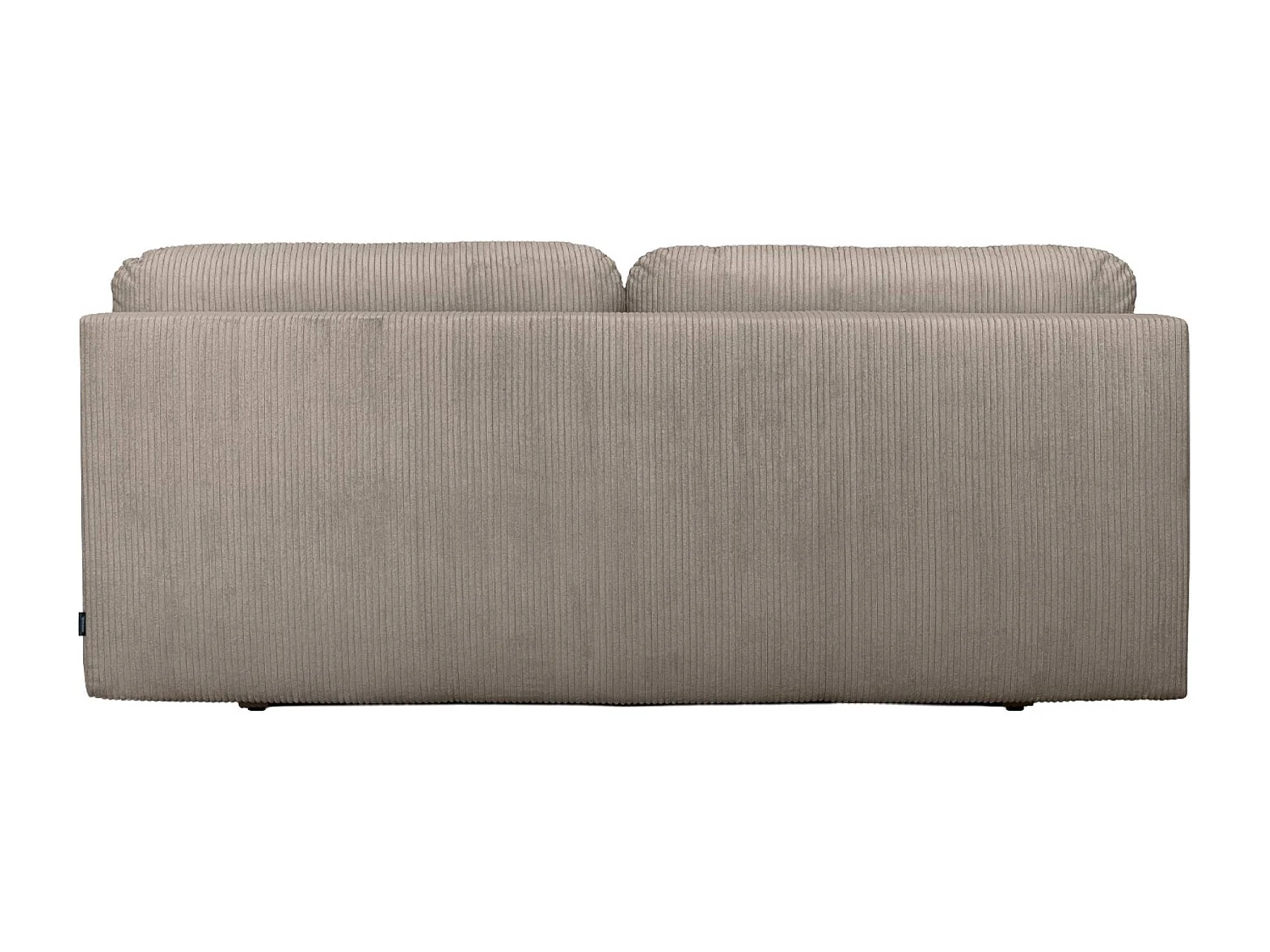 Banquette convertible 3 places velours côtelé avec coffre de rangement taupe - Selma