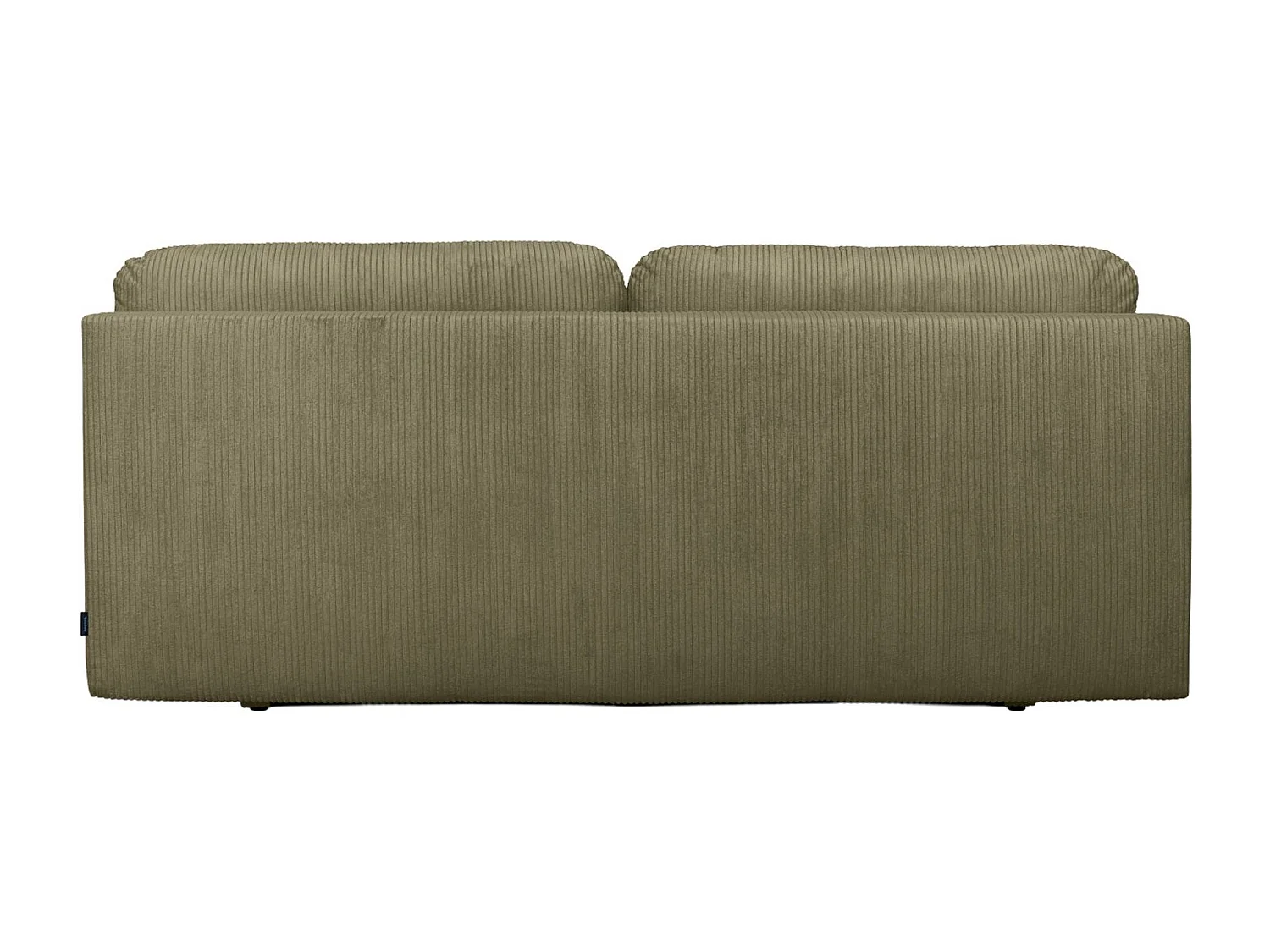 Banquette convertible 3 places velours côtelé avec coffre de rangement kaki - Selma