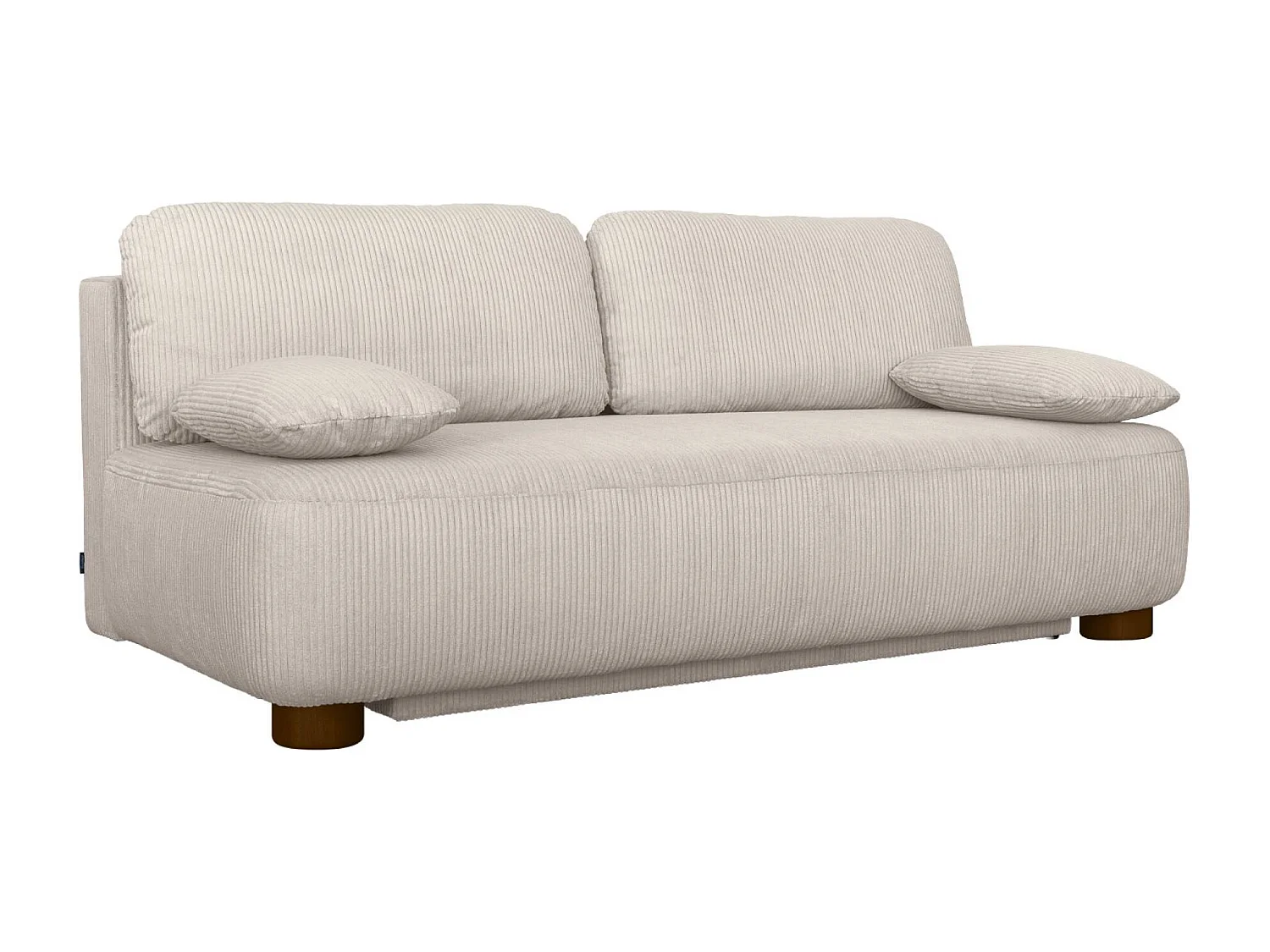 Banquette convertible 3 places velours côtelé avec coffre de rangement greige - Selma