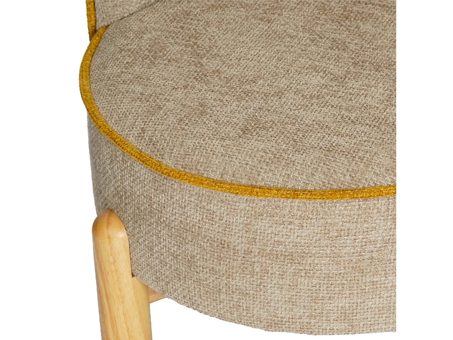 Fauteuil vintage enfant bois d'hévéa et tissu chenille taupe - Louisa