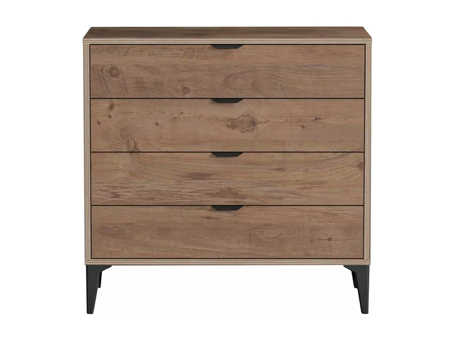 Commode 4 tiroirs décor pin moderne BYRON