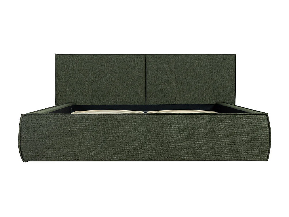 Liberia - Lit coffre en tissu 160x200cm - Vert
