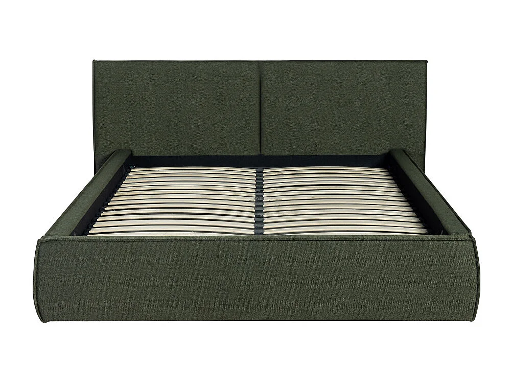 Liberia - Lit coffre en tissu 160x200cm - Vert