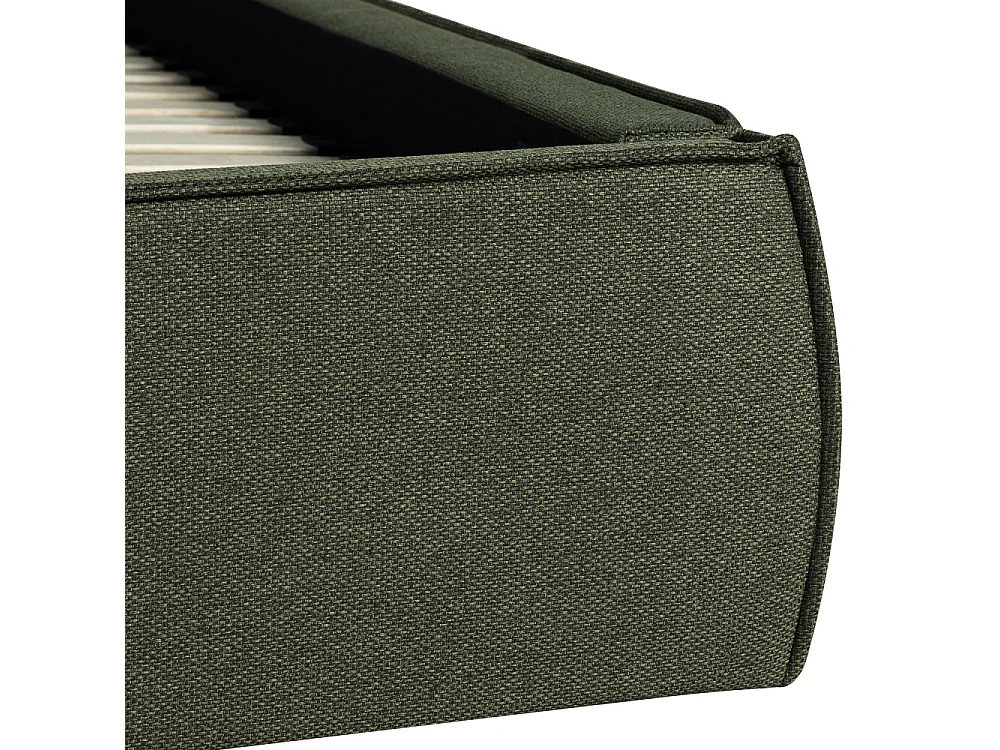 Liberia - Lit coffre en tissu 160x200cm - Vert